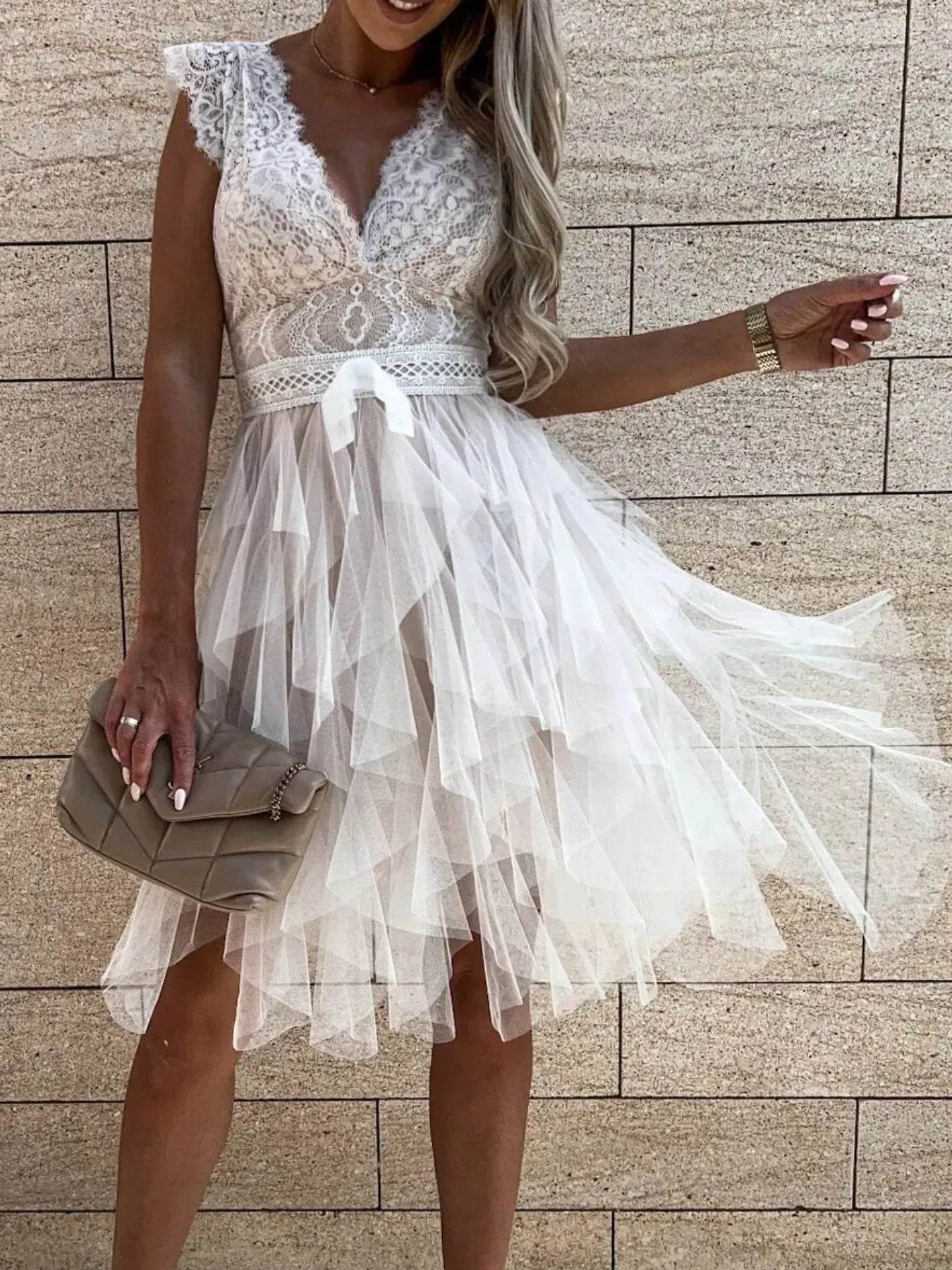 Lace V-Neck Ruffle Dress Trendsi be834bf3-4b14-4a98-9b9b-59284807384b-Max-Origin