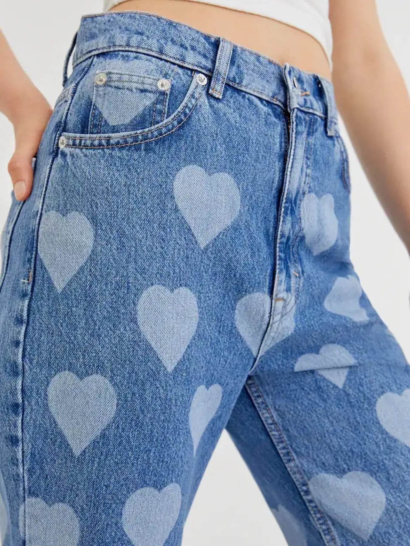 Heart Pattern High-Waist Wide Leg Jeans Trendsi be890b8909b546e2b989bef1fbb7e8cb-Max-Origin
