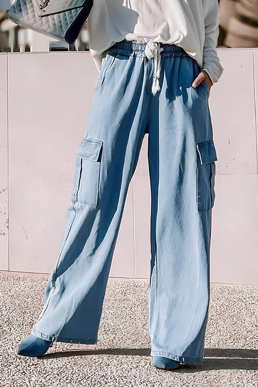 Drawstring Cargo Pocket Wide Leg Jeans Light Trendsi be9f573c-c855-45f0-bd9d-3f01ac10e778-Max
