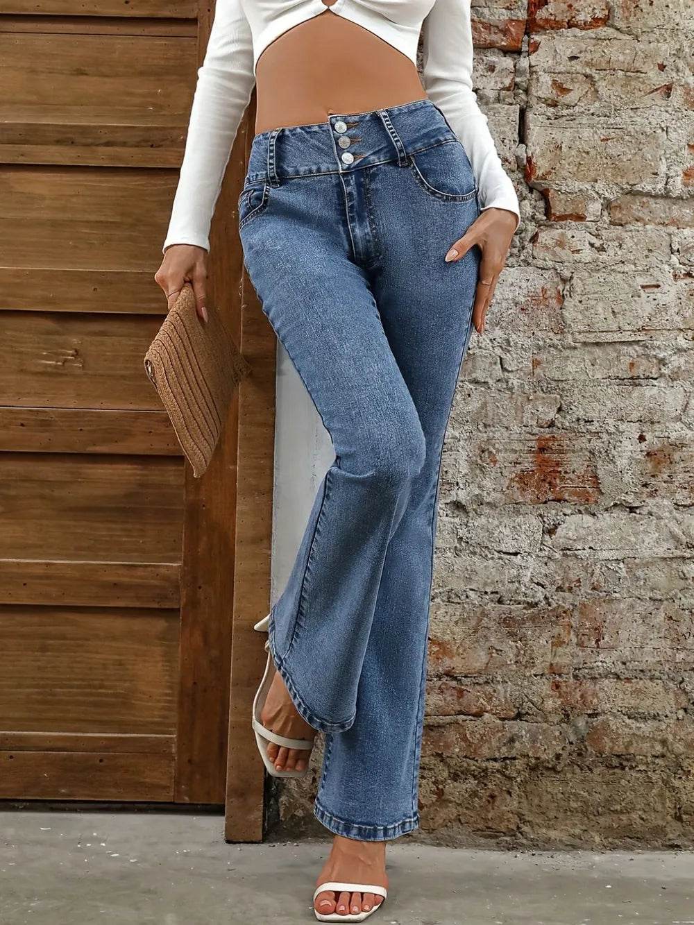 Bootcut Jeans with Pockets Trendsi bf023508-e6af-48aa-a4e9-2913e89922f8-Max