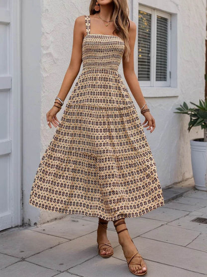 Printed Tiered Wide Strap Midi Dress Trendsi bf196594-da4b-45bf-aefa-49a5eb022027-Max