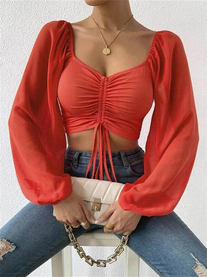 Drawstring Sweetheart Neck Cropped Top Red Orange Trendsi c001aa184ad14625abaf56c36464ffa6-Max