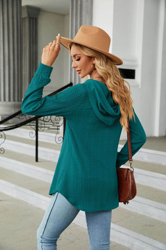 Long Sleeve Hooded Blouse Trendsi c014de75a18f4be3881e3475aaa88b6b-Max
