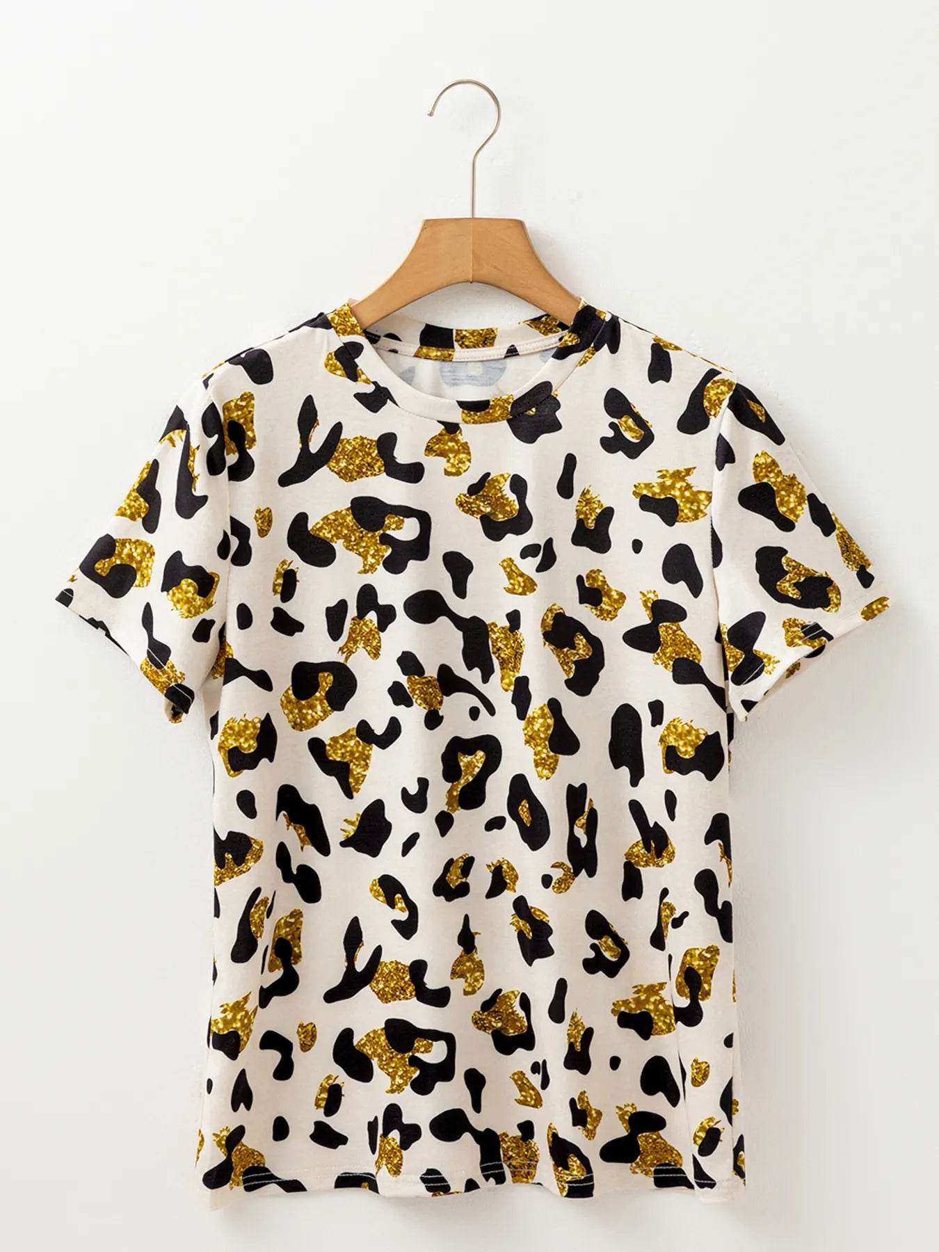 Leopard Print Short Sleeve T-Shirt Trendsi c02ae419503f4f5db9a1be6200bc5831-Max-Origin