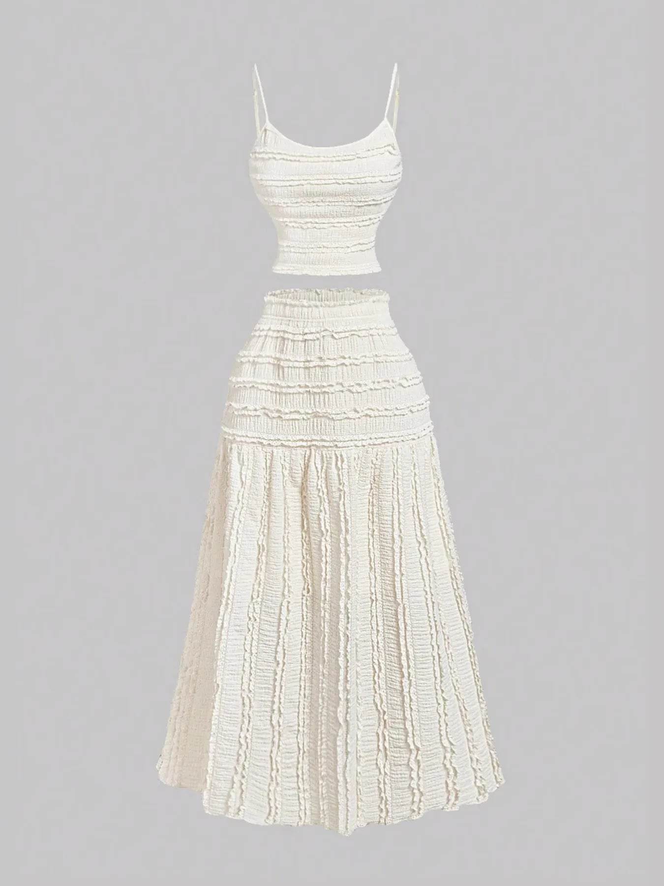 Frill Scoop Neck Cami and Skirt Set Off-white Trendsi c08d8bb1ae3b462b953965f7080c93a1-Max-Origin