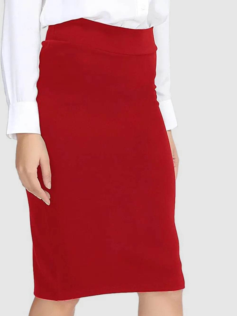 High Waist Wrap Skirt Burgundy Trendsi c09f333d-af42-41f8-8ba5-ab08ed996cc6-Max