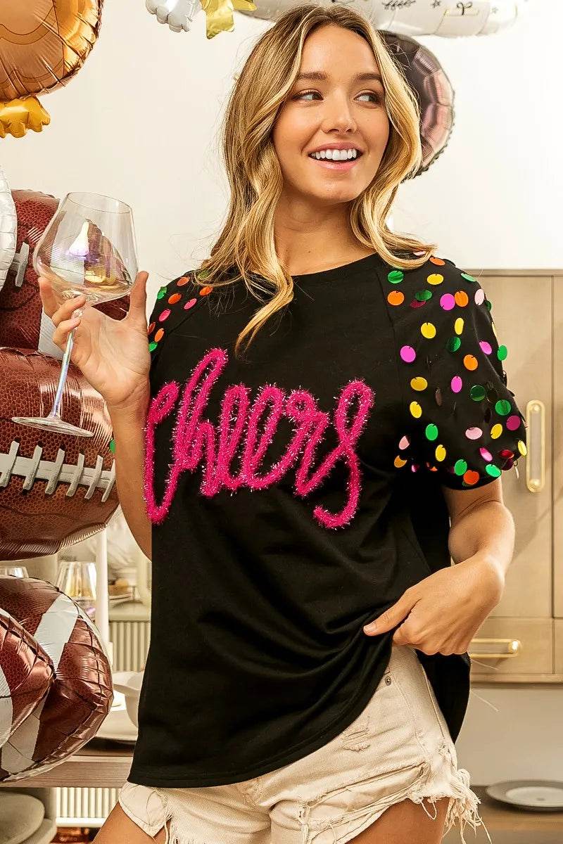 BiBi Metallic Letter Spangle Raglan Puff Sleeve Top Trendsi c12ee2797789446a877a06a9f3f805b9-Max-Origin