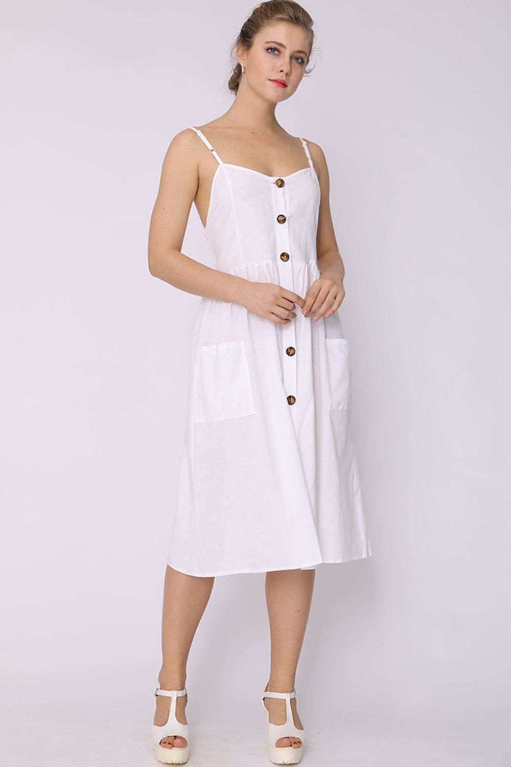 Spaghetti Strap Smocked Dress with Pockets Trendsi c13bf8bdfdbf47d1a181ad80b1af562c-Max