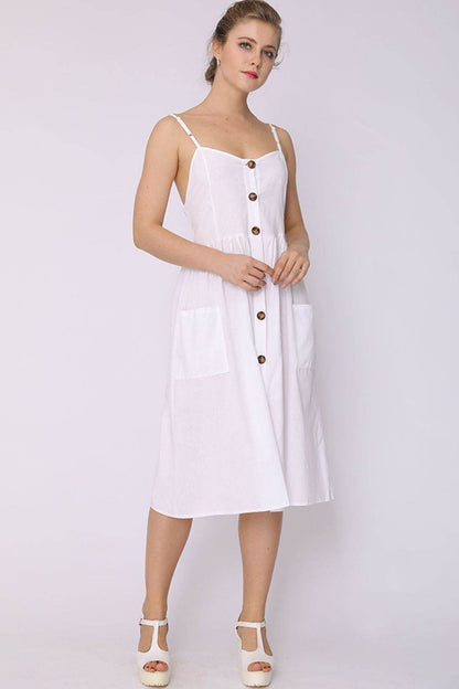Spaghetti Strap Smocked Dress with Pockets Trendsi c13bf8bdfdbf47d1a181ad80b1af562c-Max