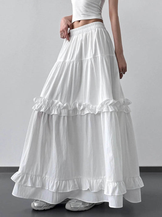Elastic Waist Ruffle Maxi Skirt White Trendsi c15f78e5-f731-4a9f-b9f7-238e0171c8a9-Max-Origin
