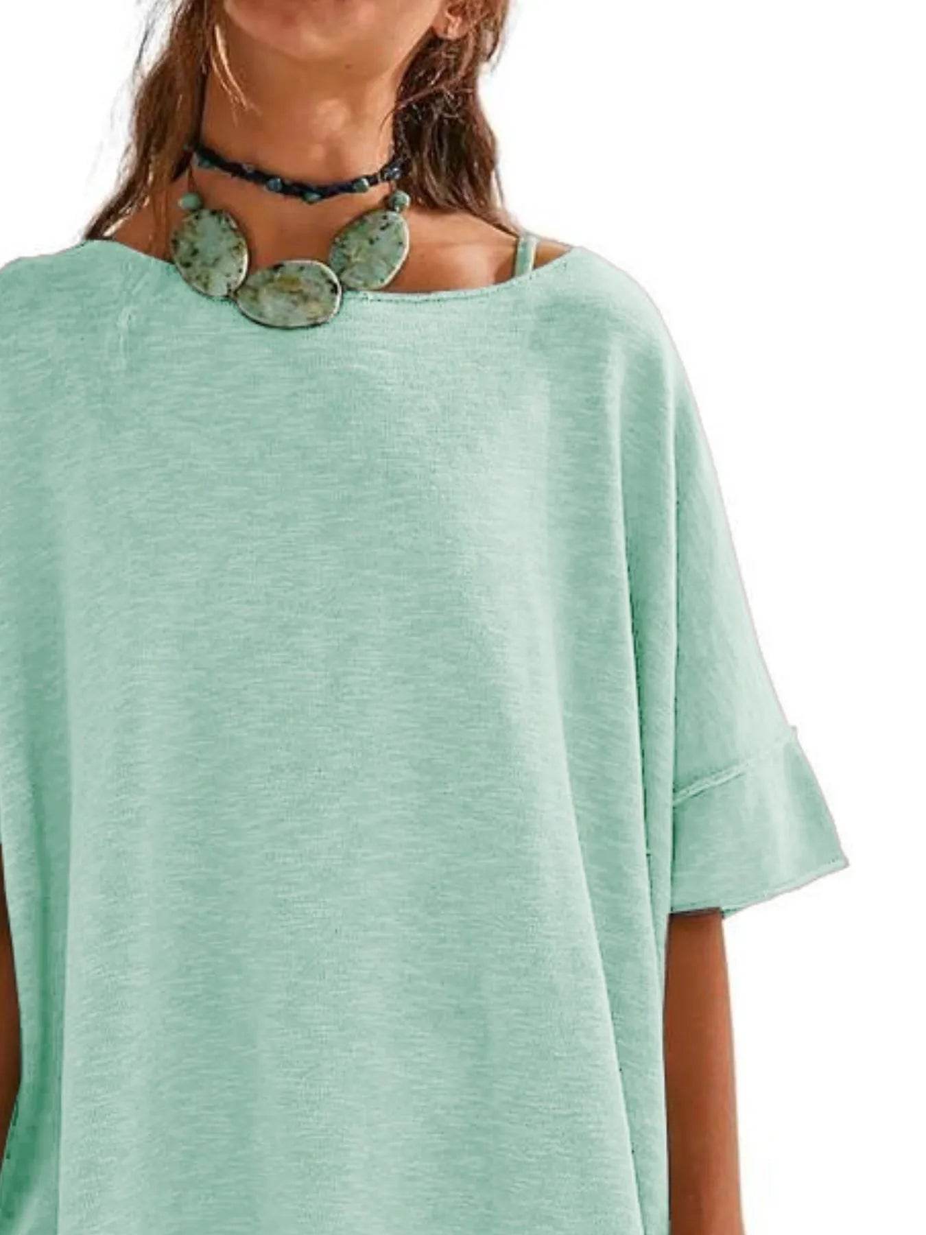 Oversized Round Neck Drop-Shoulder T-Shirt Trendsi c189ac16-ab64-4abb-87e5-09fadd00d2b9-Max-Origin