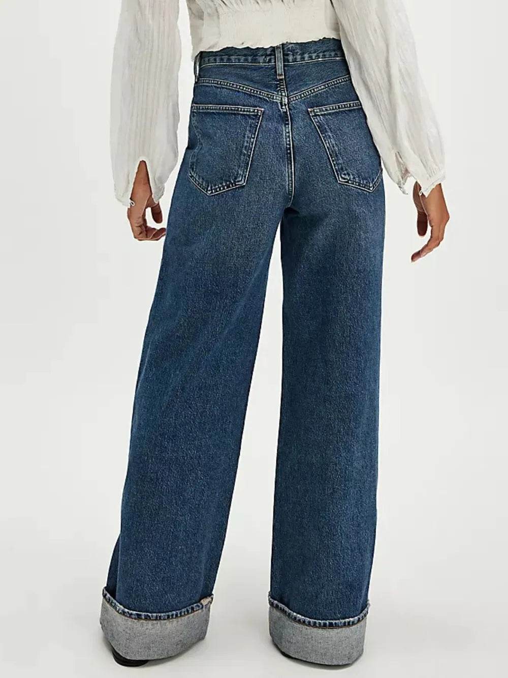 Cuffed Jeans with Pockets Trendsi c19af411-48a2-4043-be31-72485a460e53-Max