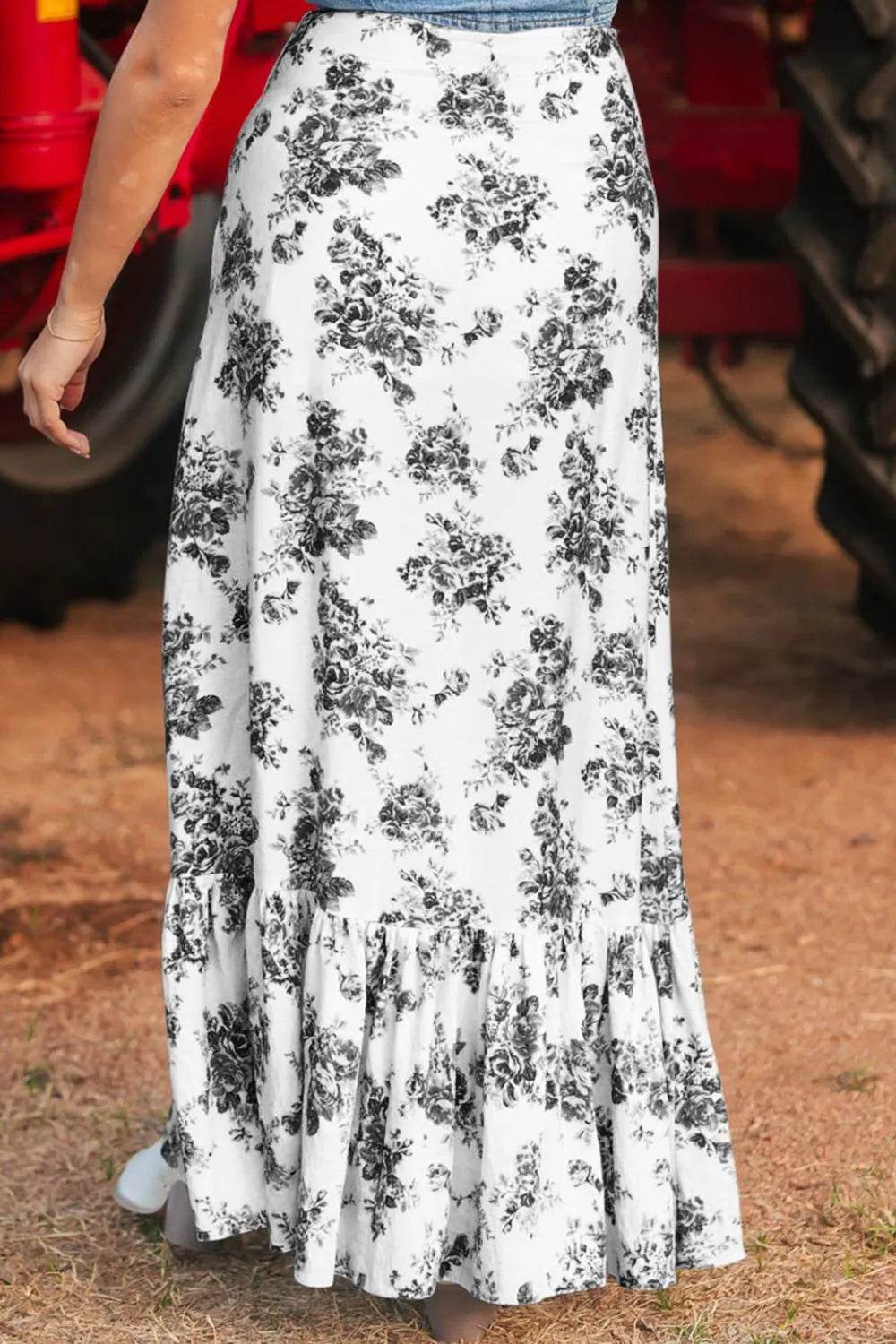 Boho Floral High Waist Ruffle Split Maxi Skirt Trendsi c1bec2fa-4746-400c-a7c8-24de85e4715e-Max-Origin