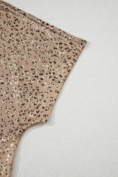 Parchment Shimmer Leopard Print Dolman Sleeve T Shirt Trendsi c1e04334-e934-4e08-b268-5afa3df0bf23-Max-Origin