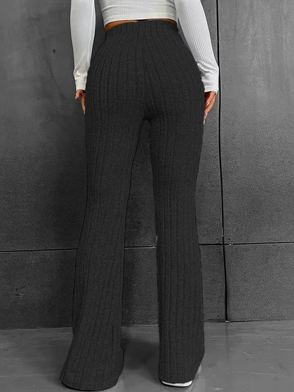 Ribbed High Waist Bootcut Pants Trendsi c1f3eec1-798d-4ecc-a9e0-86e77c7a38a8-Max