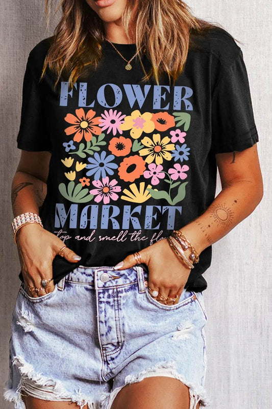 Flower Market Graphic Round Neck T-Shirt Trendsi c21566fe-b4c3-426d-b191-5e089d222a35-Max-Origin