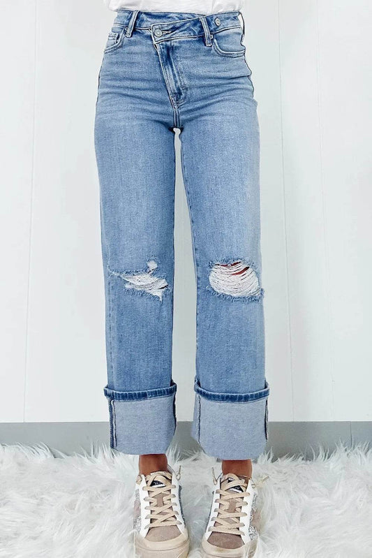 Distressed Straight Jeans with Pockets Trendsi c2a356d4-4dcf-4080-8545-460314fa7eaf-Max