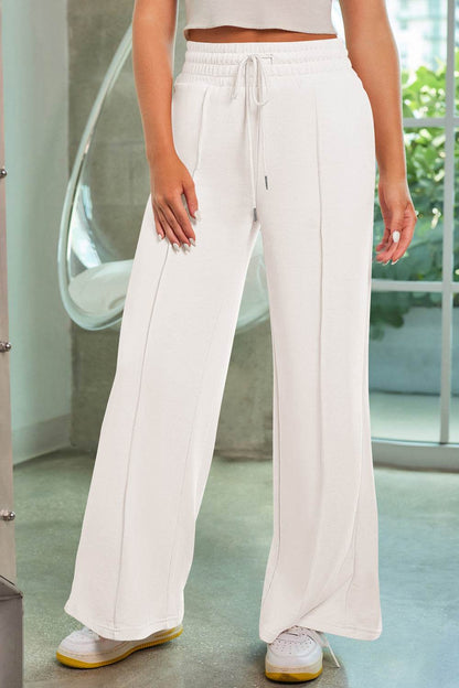 Drawstring Wide Leg Pants with Pockets White Trendsi c2b43bd038db44f8be883e70eb0fe76a-Max