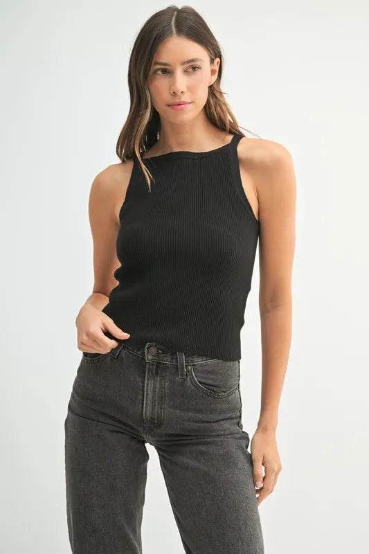 MABLE Ribbed Knit Tank Black Trendsi c2f5e096-acec-4890-9e45-18408029a793-Max-Origin