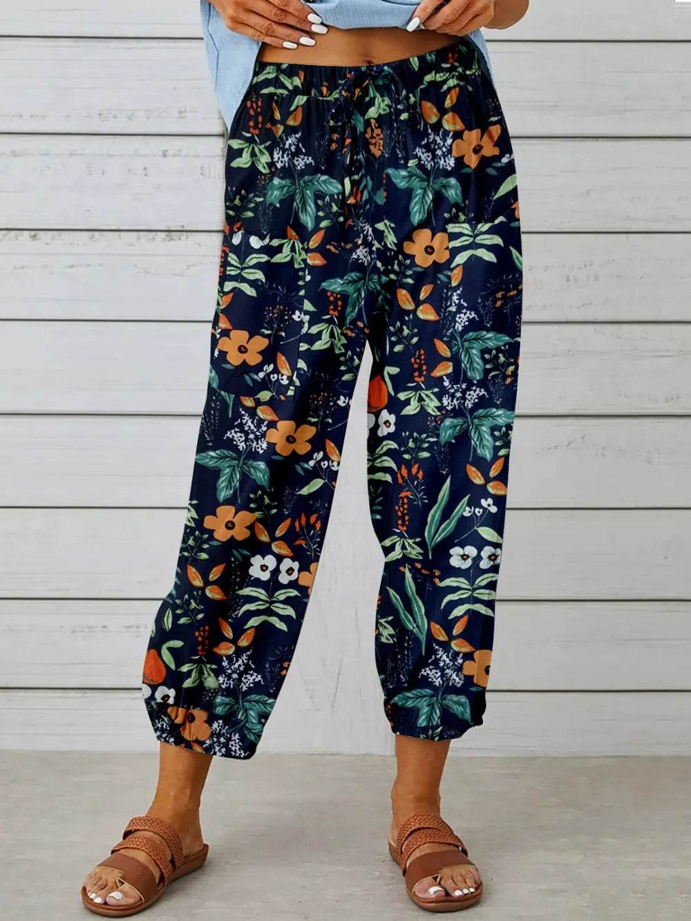 Printed Tied Cropped Pants Cobald Blue Trendsi c347241fc5cf4586ad06c1f37366c688-Max