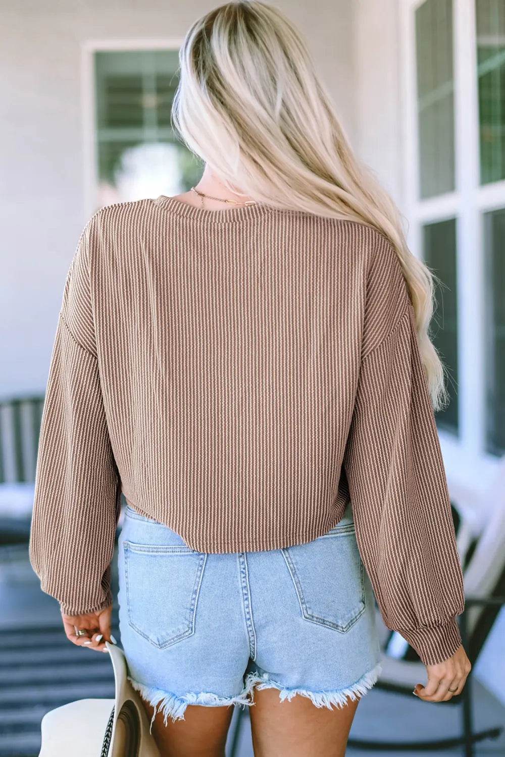 Round Neck Drop Shoulder Long Sleeve Top Trendsi c3672d3ff87e490ba728f837fba63b23-Max