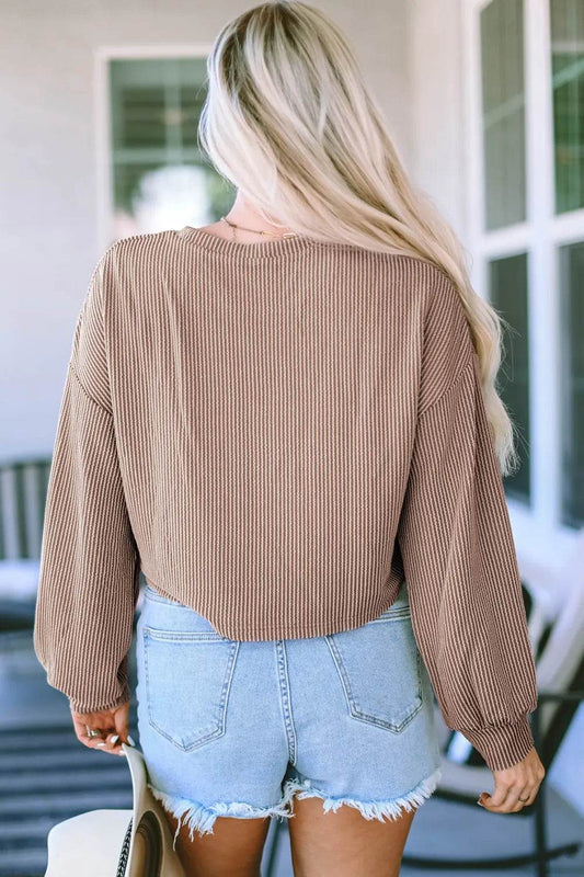 Round Neck Drop Shoulder Long Sleeve Top Trendsi c3672d3ff87e490ba728f837fba63b23-Max