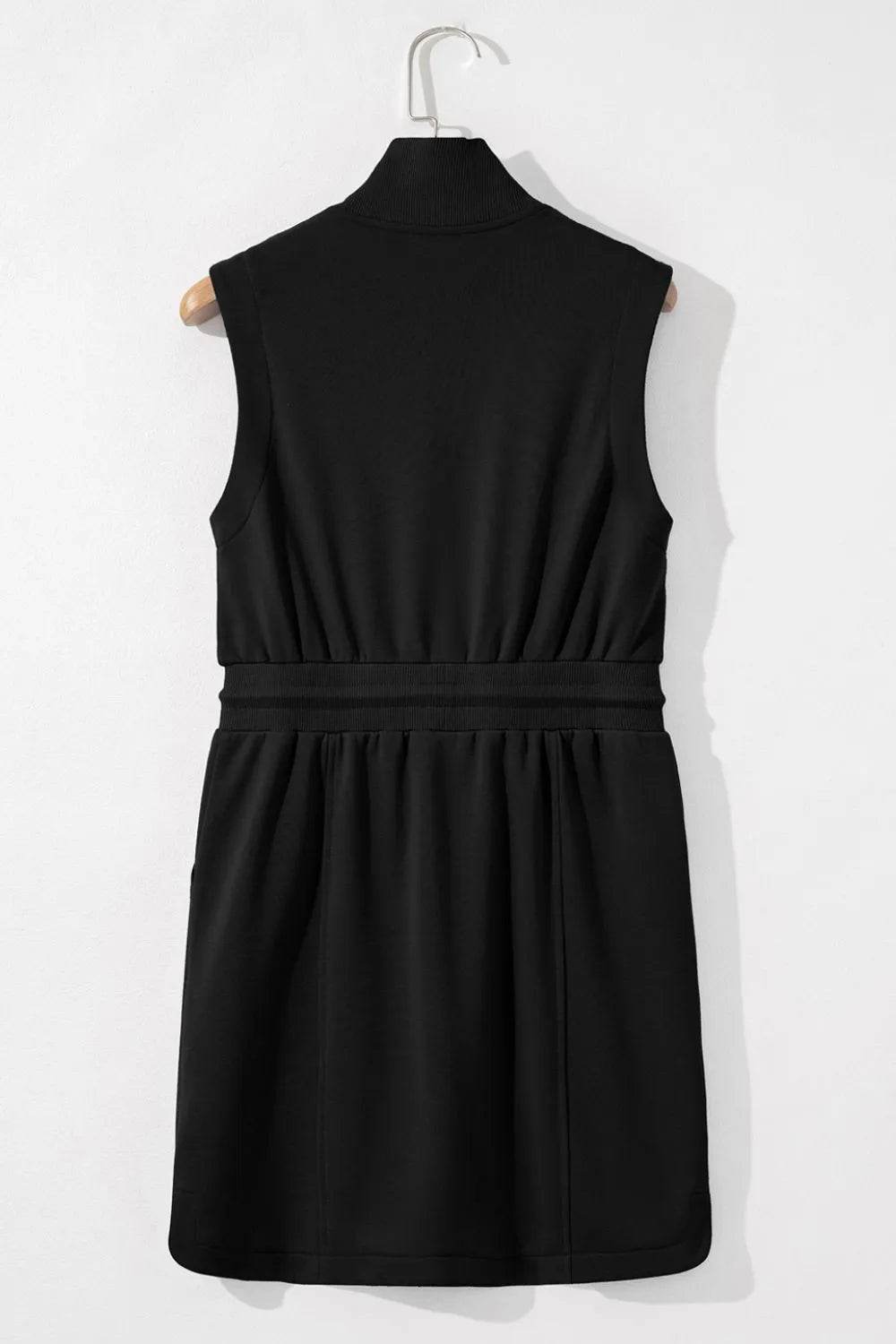 French Terry Zipped Collar Sleeveless Drawstring Waist Mini Dress Trendsi c381eb1b-152f-4476-bada-5812eb23009c-Max-Origin