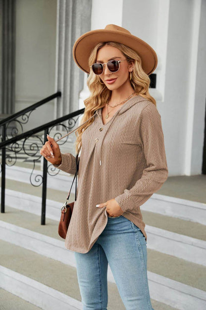 Long Sleeve Hooded Blouse Trendsi c3972b569d3f41dba2956cbe4cc58b00-Max