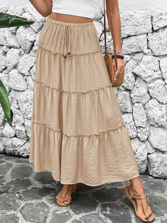 Frill Tiered Skirt Tan Trendsi c39ae441-50ac-4c9f-a151-b6989d099f84-Max-Origin