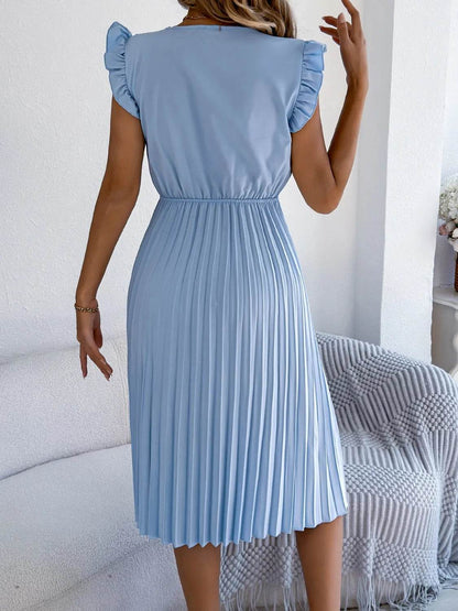 Lace Detail Ruffled Cap Sleeve Pleated Dress Trendsi c39e68bb-6bc0-4268-8dee-53c569312088-Max-Origin