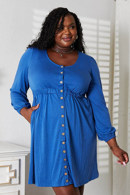 Double Take Scoop Neck Empire Waist Long Sleeve Magic Dress Trendsi c3f082f686e4439180f57959e4499093-Max