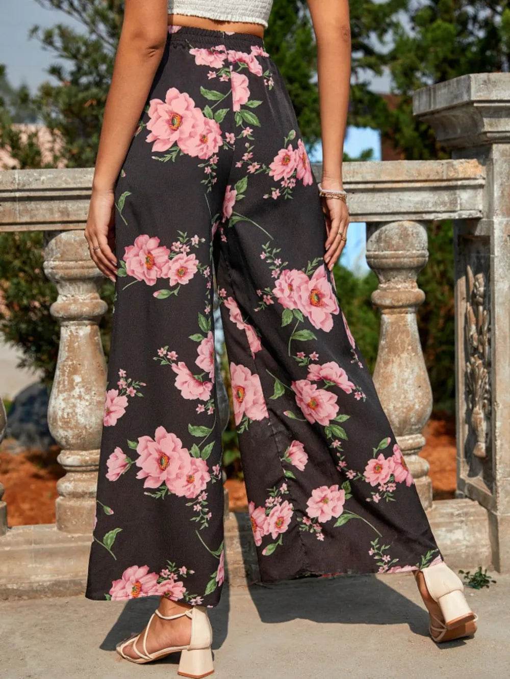 Printed Elastic Waist Wide Leg Pants Trendsi c41bc5ac-5d65-4d90-bdfe-30e0aff3e90e-Max