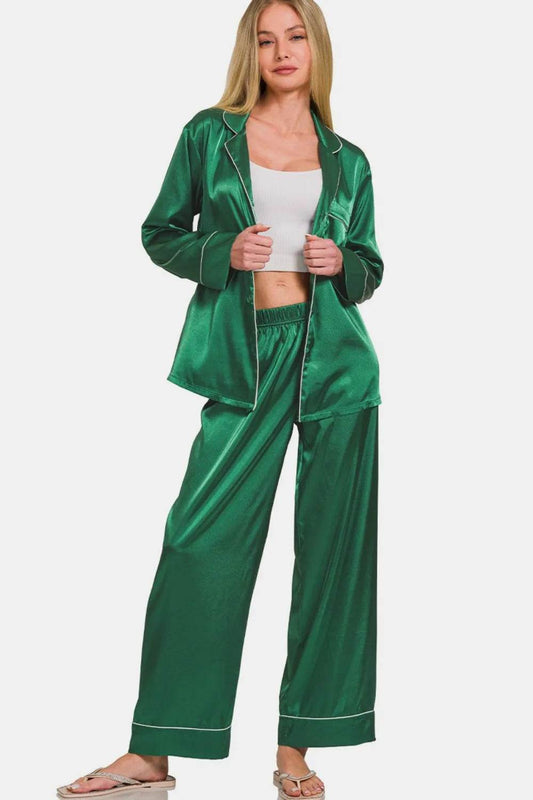 Zenana Satin Long Sleeve Shirt and Pants Pajama Set Trendsi c42b25ad-47be-411b-9069-d8a29d751447-Max