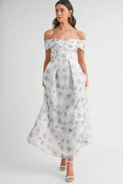 MABLE Floral Printed Off Shoulder Maxi Dress Trendsi c46075567c254ff1822c26e9c6f8a840-Max-Origin