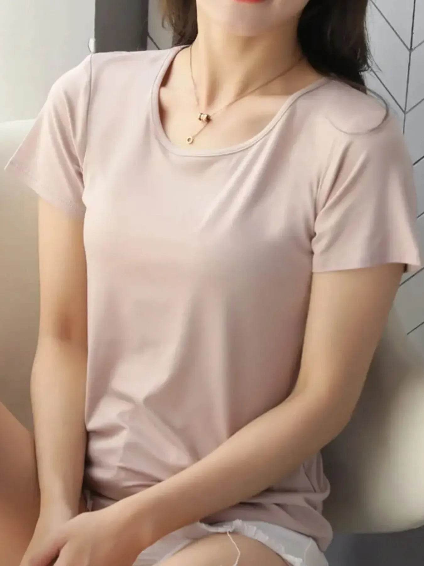 Round Neck Short Sleeve T-Shirt Trendsi c4930470-f35b-4720-8409-eba131b933aa-Max-Origin