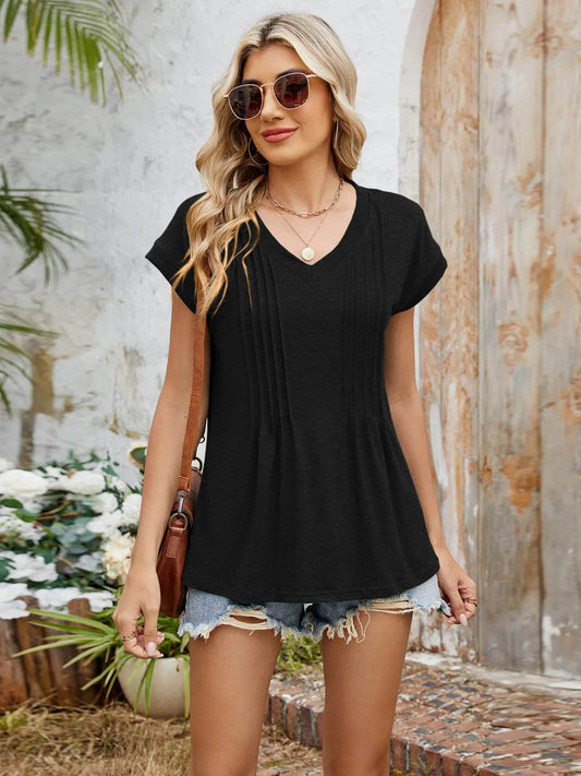 Relaxed Fit V-Neck T-Shirt Black Trendsi c4a7288c762f4b4db445a9d843d93606-Max-Origin