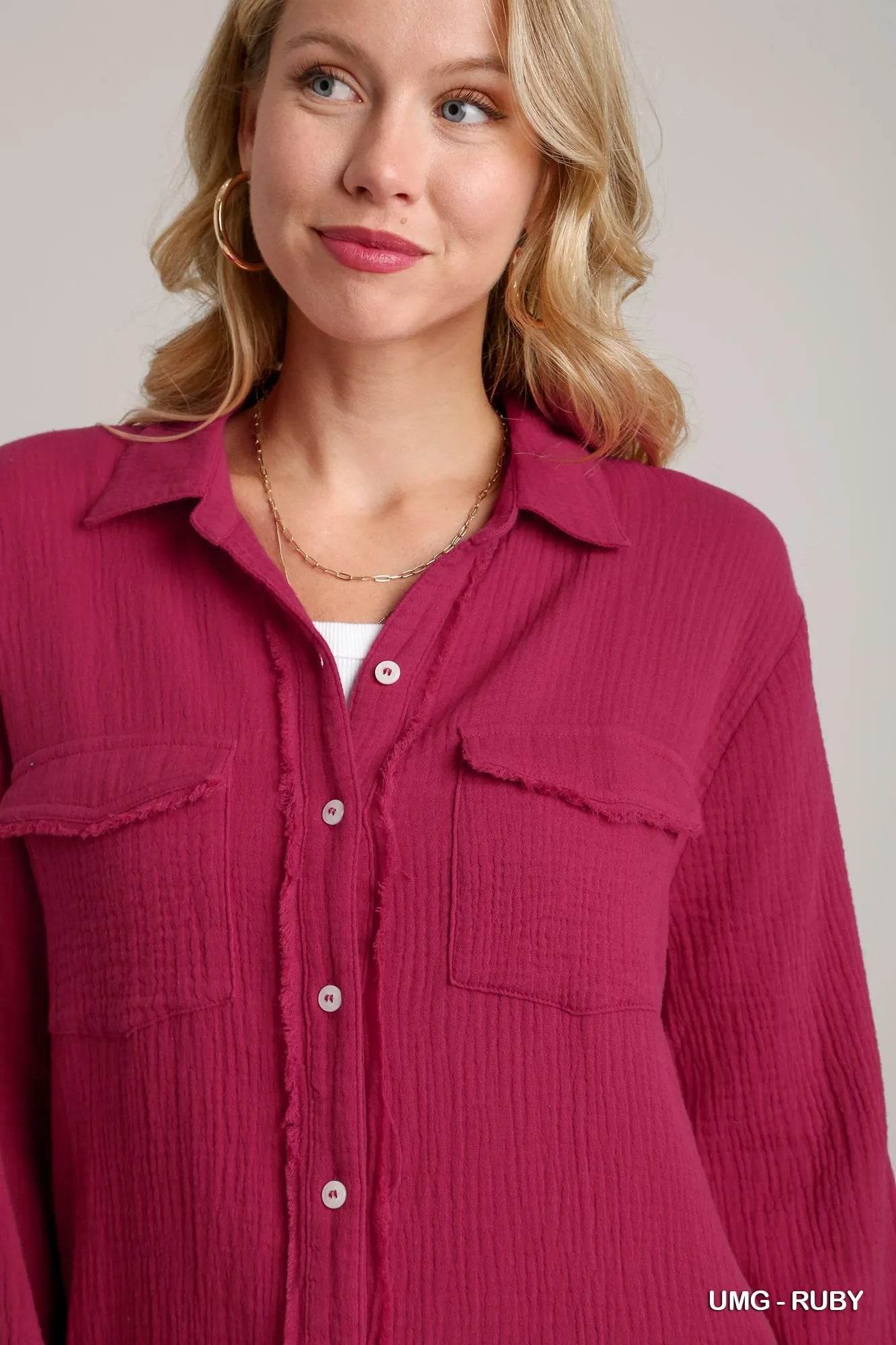 Umgee Cotton Gauze Button Down Shirt Dress Trendsi c4c7d477-bae1-48f1-b3fe-8bcead61db57-Max-Origin