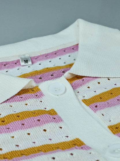 Striped Eyelet Button Up Shirt and Shorts Set Trendsi c578ebebe18b449f8bf09e7d8e619eb5-Max-Origin