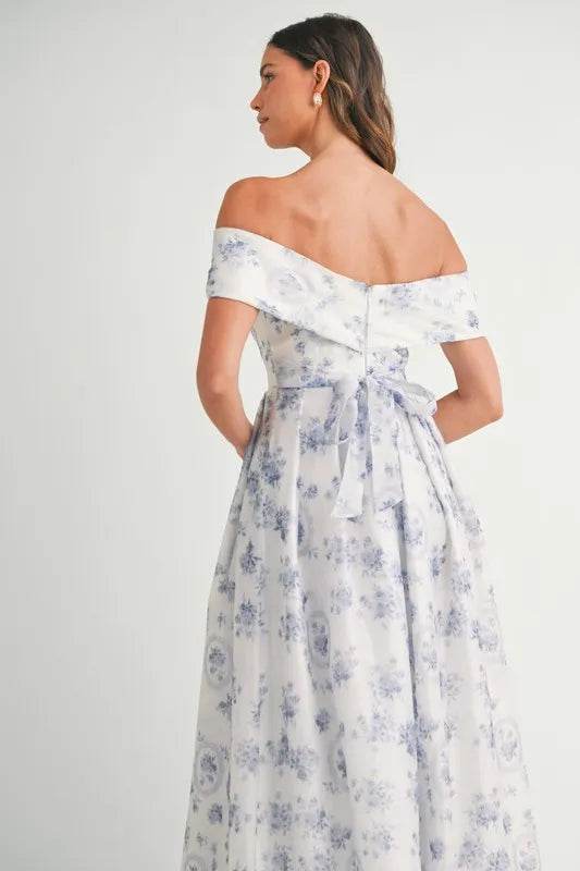 MABLE Floral Printed Off Shoulder Maxi Dress Trendsi c5c0771ee8a44aaea320b3bb294b9e80-Max-Origin
