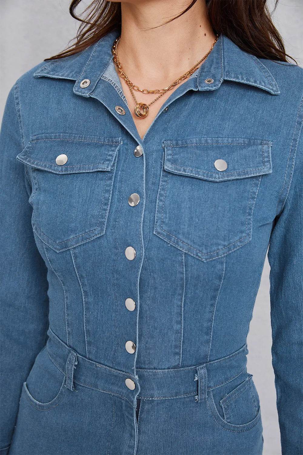 Snap Down Denim Jumpsuit with Pockets Trendsi c5c43506-057b-44a6-a835-1873af05ca80-Max