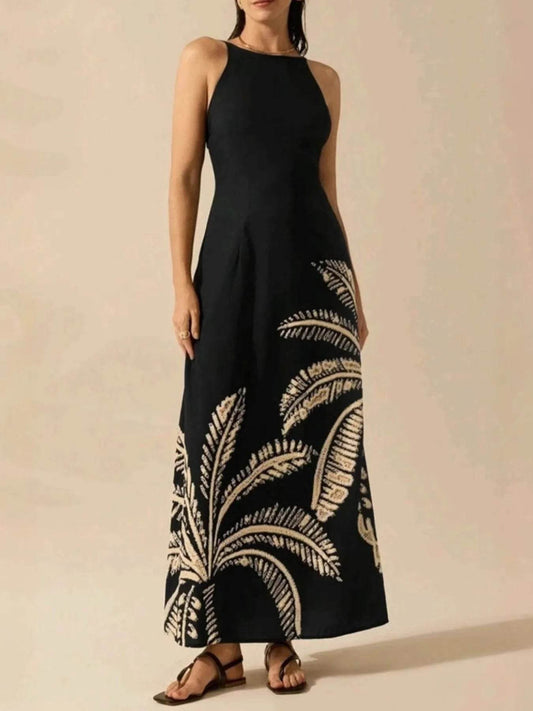 Printed Sleeveless Maxi Dress Foliage Trendsi c5d098b7-1d42-4a55-be9d-6add96483dcf-Max-Origin