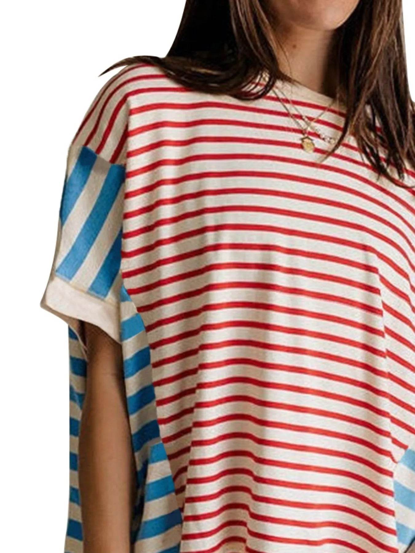 Colorful Striped Oversized T-Shirt Trendsi c5e2e5bb-46f5-441e-875d-fb04000e05a7-Max-Origin