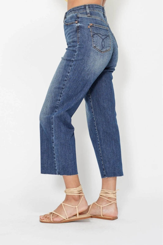 Judy Blue High Waist Back Pocket Embroidery Crop Wide Jeans Trendsi c60acf48-207a-4769-a0dc-291329dae486-Max-Origin