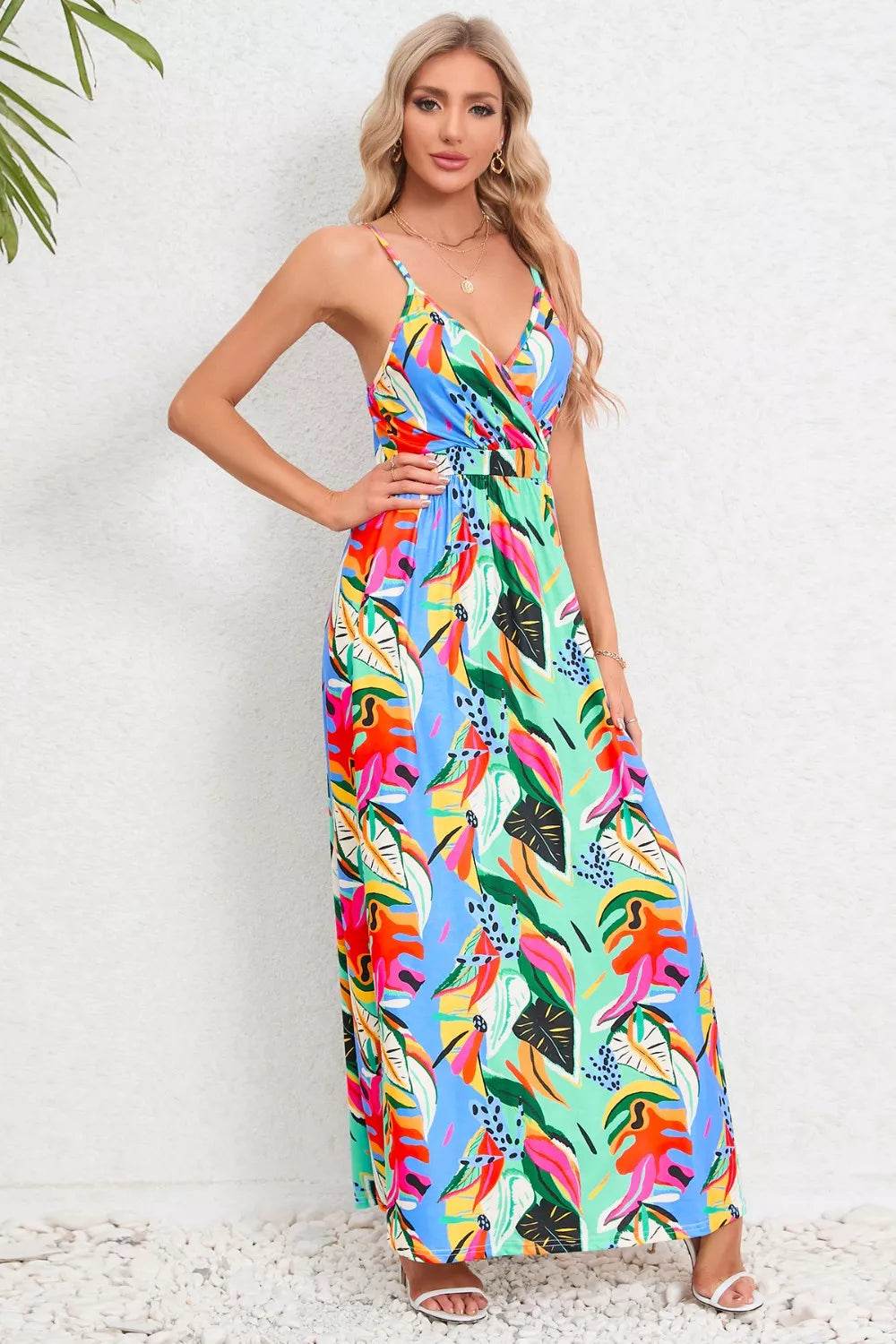Printed Surplice Maxi Cami Dress Trendsi c6349f0e-2391-4b01-9bb1-c6783a4553f0-Max