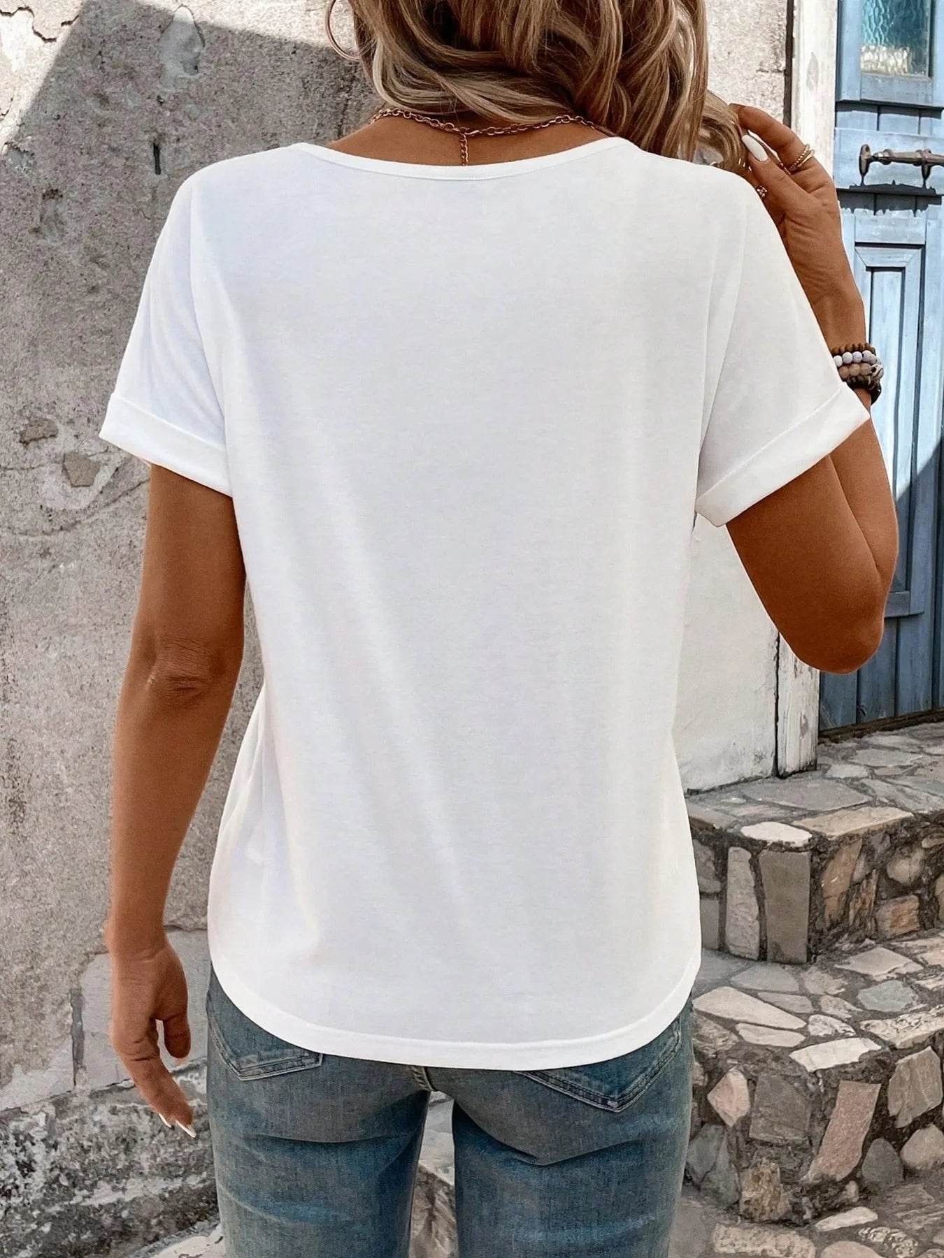 Triple Strap V-Neck Short Sleeve T-Shirt Trendsi c646a9faa80641f1802c3f155a32f099-Max-Origin