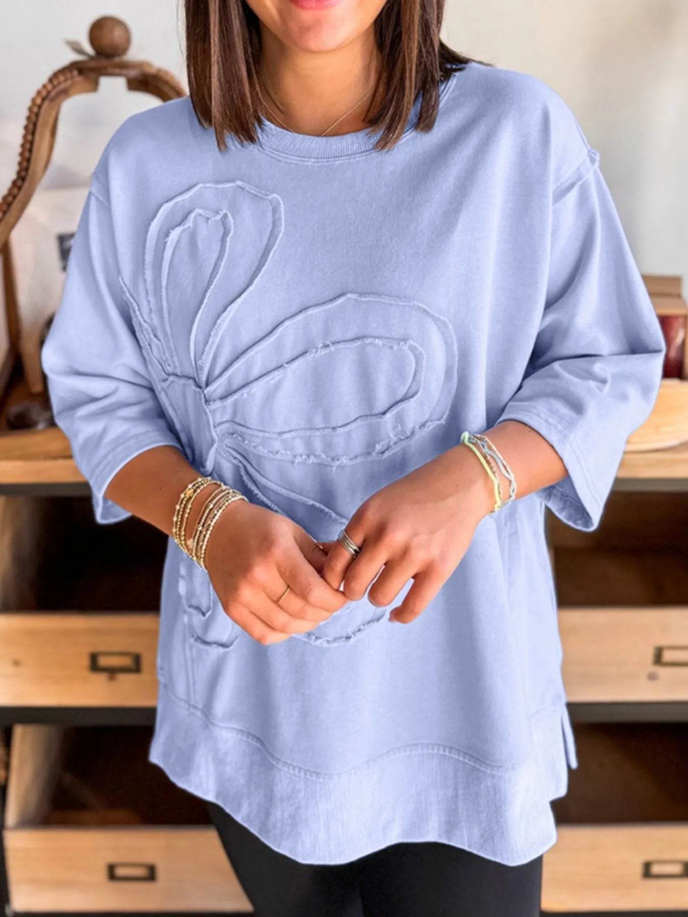 Flower Oversized Round Neck T-Shirt Trendsi c6487034-de04-49c3-91bc-aa1fd37cd24d-Max-Origin