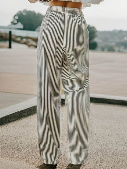 Drawstring Striped Elastic Waist Pants Trendsi c685257c-d4e2-4686-83b7-6fb3ab603868-Max