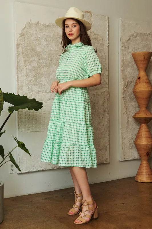 Davi & Dani Checkered Puff Sleeve Tiered Shirt Dress Trendsi c6be6dfaf4de4b9aa60903fff4d6ced6-Max-Origin