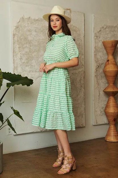 Davi & Dani Checkered Puff Sleeve Tiered Shirt Dress Trendsi c6be6dfaf4de4b9aa60903fff4d6ced6-Max-Origin