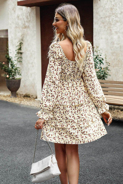 Devine Smocked Flounce Sleeve Ruffled Dress Trendsi c7aa15bdec874ca2bcfac4414909e14a-Max